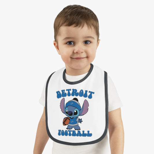 Stitch Football Design Baby Bib - Team Customizable