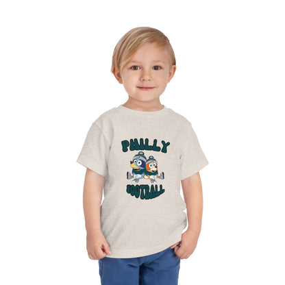 Toddler Bluey & Bingo Design Philadelphia Eagles Football - Inspired T-Shirt