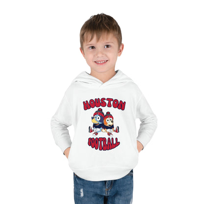 Toddler Bluey & Bingo Design Texans Football - Inspired Pullover Fleece Hoodie