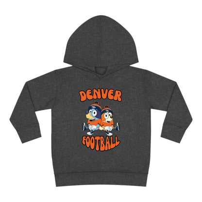 Toddler Bluey & Bingo Design Broncos Football - Inspired Pullover Fleece Hoodie