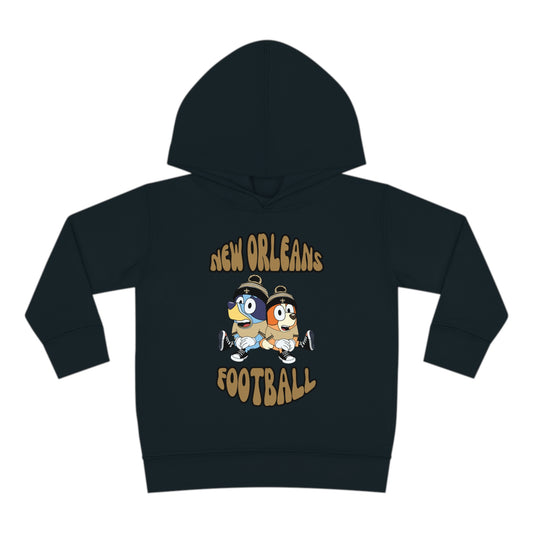 Toddler Bluey & Bingo Design Saints Football - Inspired Pullover Fleece Hoodie