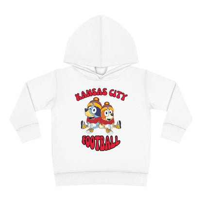 Toddler Bluey & Bingo Design Kansas City Chiefs Football - Inspired Pullover Fleece Hoodie