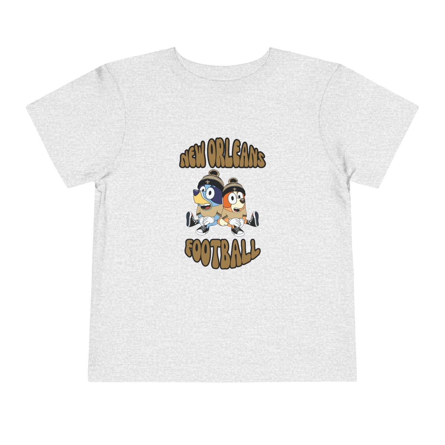 Toddler Bluey & Bingo Design Saints Football - Inspired T-Shirt