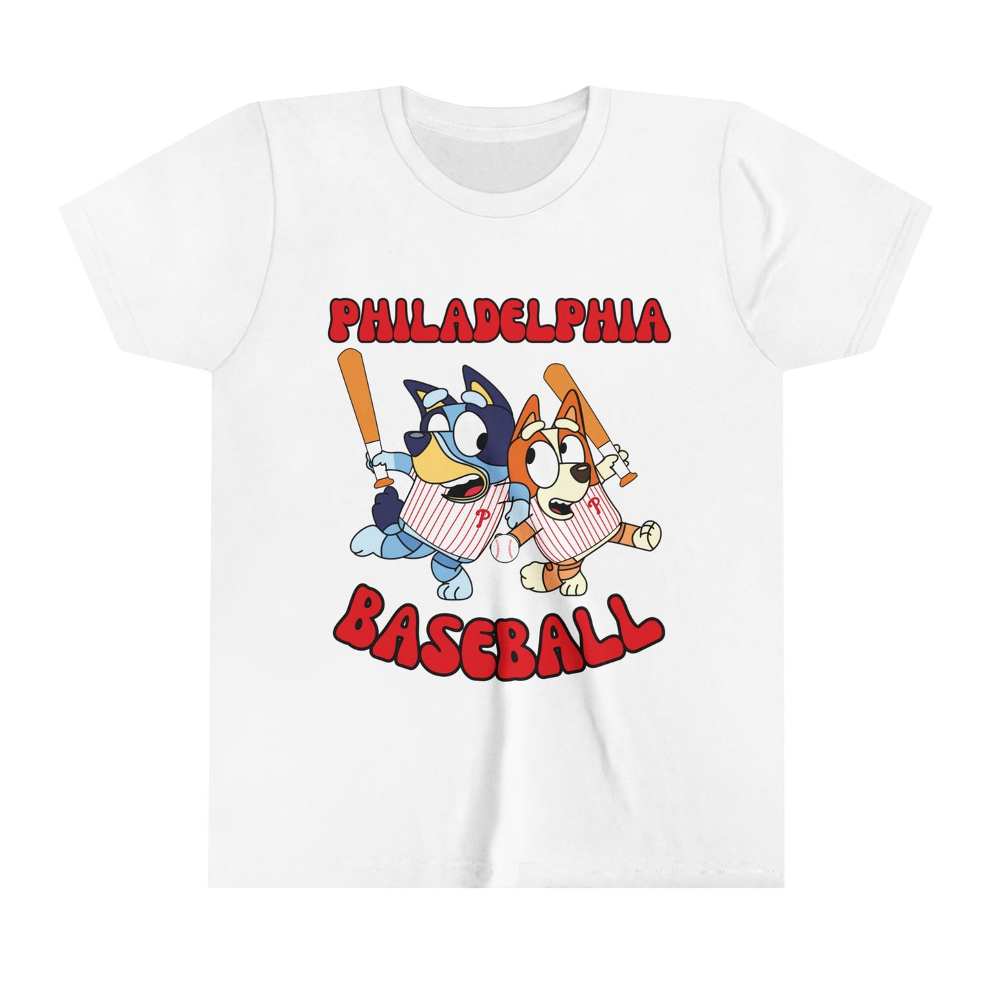 Youth Bluey Design Philadelphia Phillies - Inspired T-Shirt