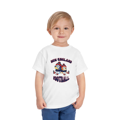 Toddler Bluey & Bingo Design Patriots Football - Inspired T-Shirt