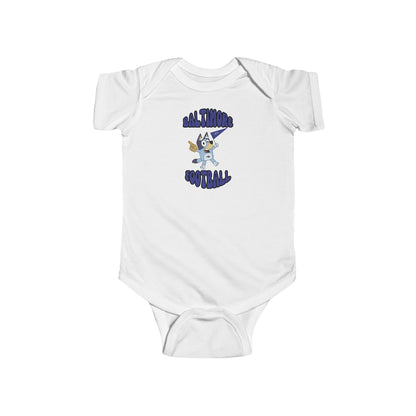 Infant Bluey Design Baltimore Ravens Football  -Inspired Bodysuit