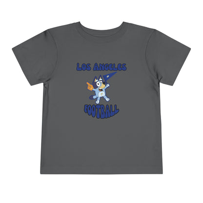 Toddler Bluey Design Las Angeles Rams Football -Inspired T-Shirt