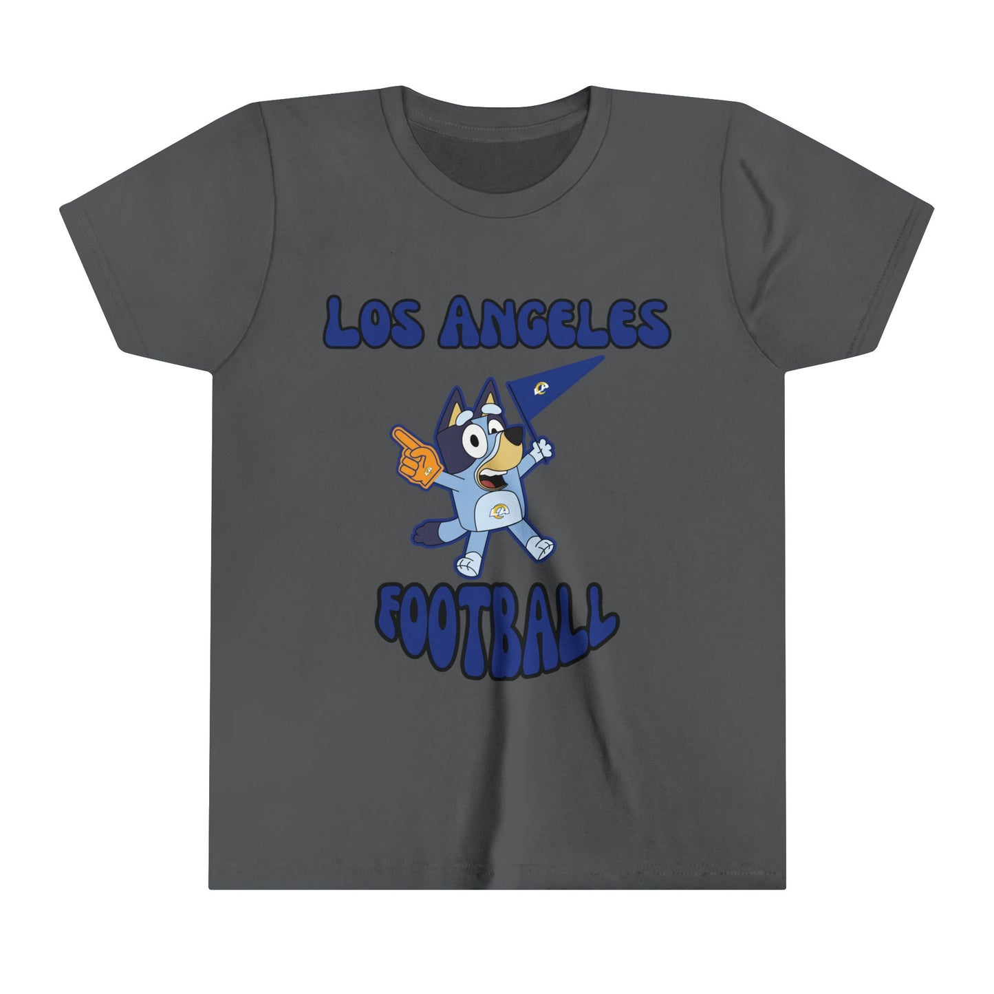 Youth Bluey Design Las Angeles Rams Football -Inspired T-Shirt