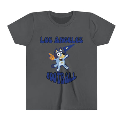 Youth Bluey Design Las Angeles Rams Football -Inspired T-Shirt