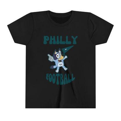 Youth Bluey Design Philadelphia Eagles Football -Inspired T-Shirt