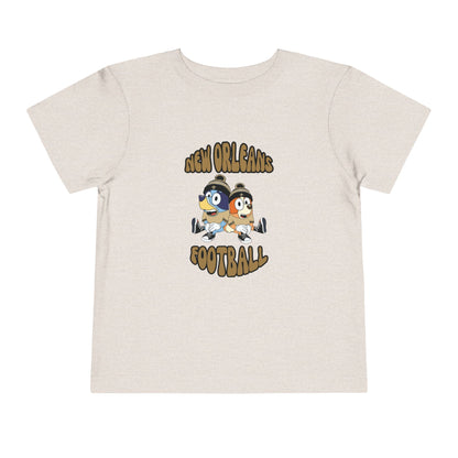 Toddler Bluey & Bingo Design Saints Football - Inspired T-Shirt