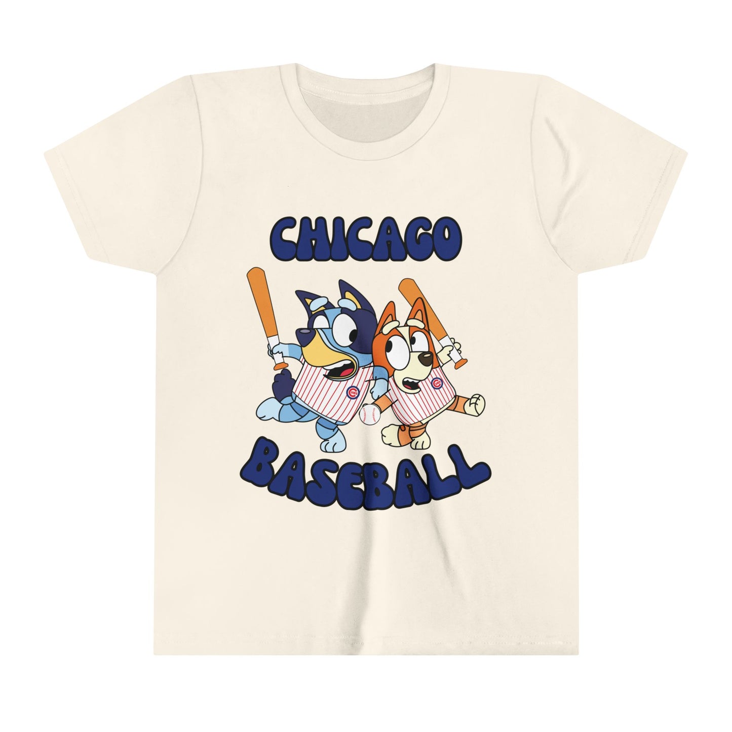 Youth Bluey Design Chicago Cubs - Inspired T-Shirt