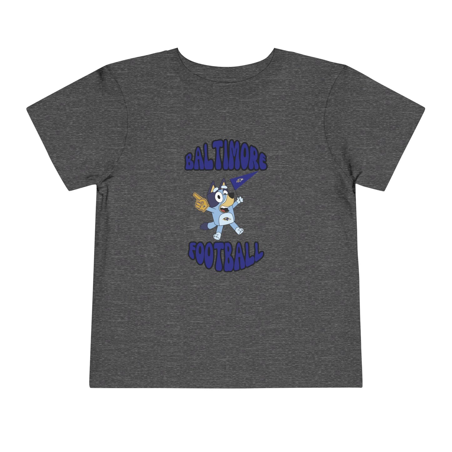 Toddler Bluey Design Baltimore Ravens Football  -Inspired T-Shirt