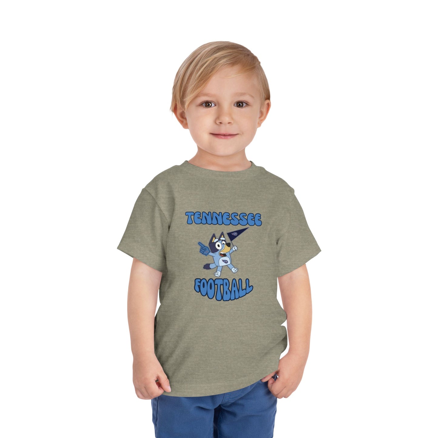 Toddler Bluey Design Tennessee Titans Football -Inspired T-Shirt