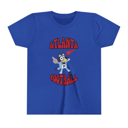 Youth Bluey Design Atlanta Falcons Football -Inspired T-Shirt