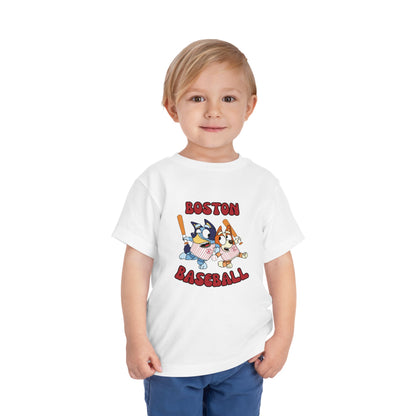 Toddler Bluey Design Boston Red Sox - Inspired T-Shirt