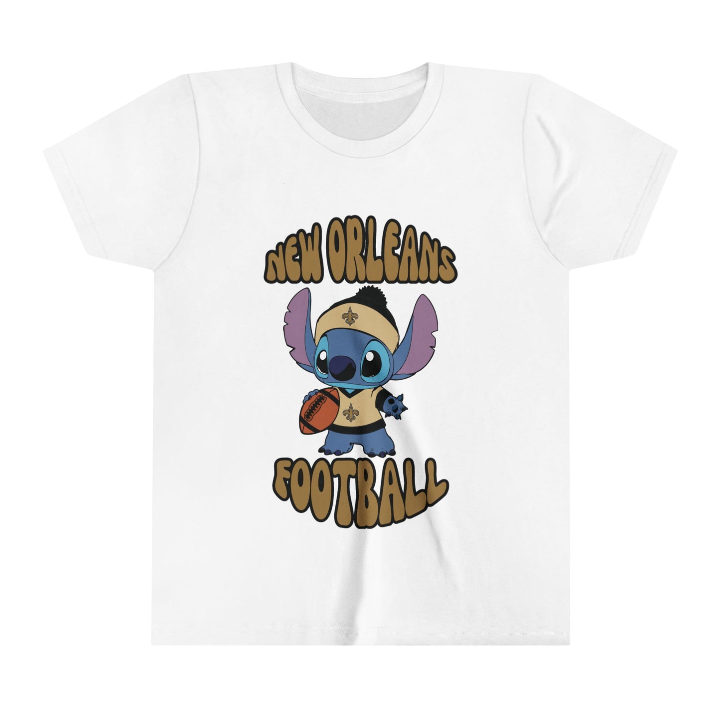 Youth Stitch Design Saints Football - Inspired T-Shirt