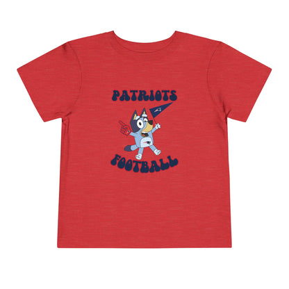 Toddler Bluey Design Patriots Football-Inspired T-Shirt