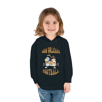 Toddler Bluey & Bingo Design Saints Football - Inspired Pullover Fleece Hoodie