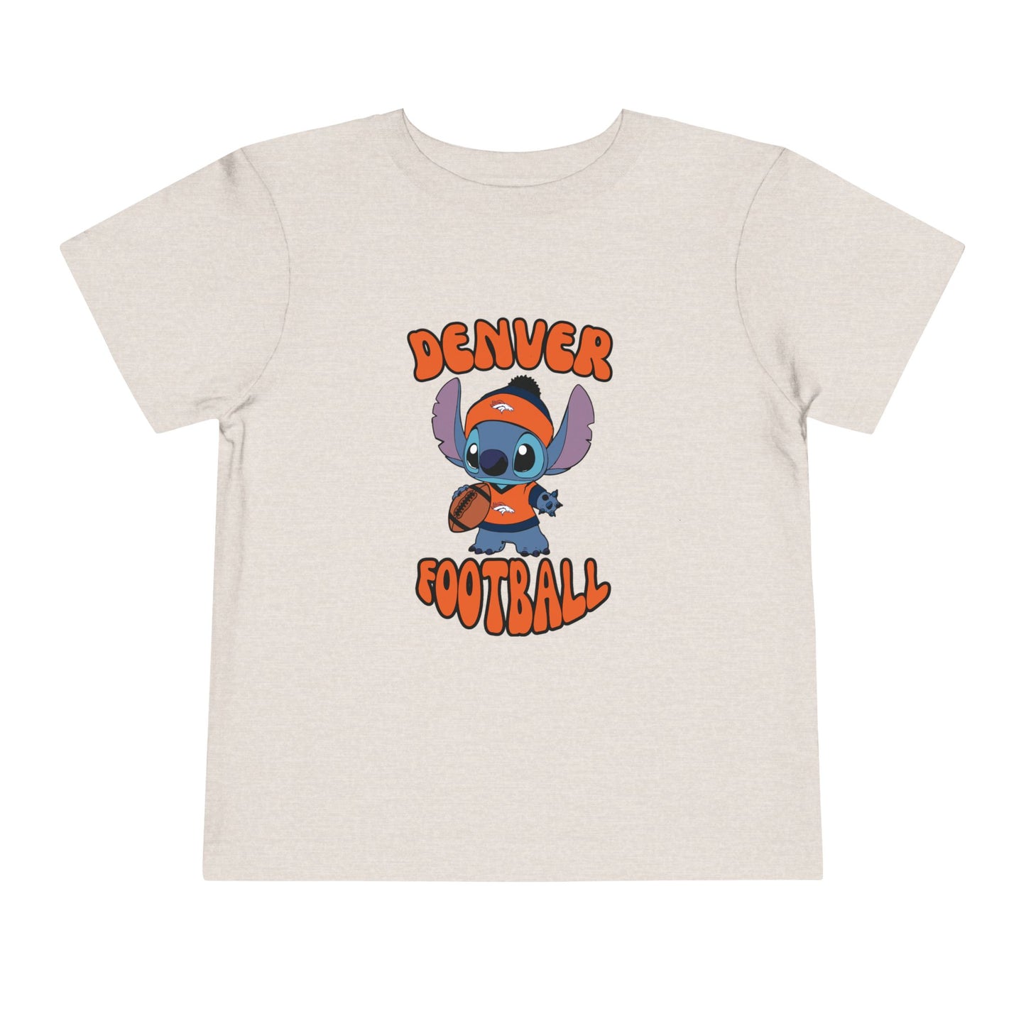 Toddler Stitch Design Broncos Football - Inspired T-Shirt