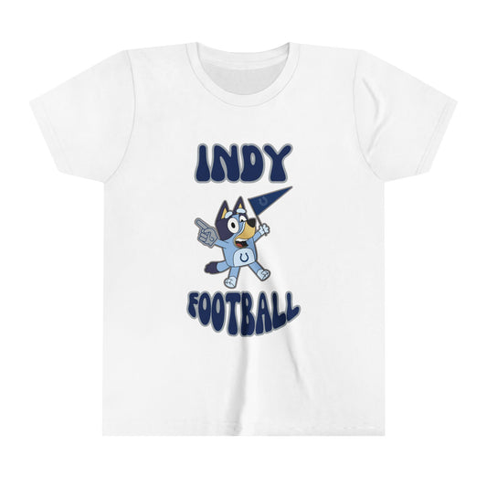 Youth Bluey Design Indianapolis Colts Football -Inspired T-Shirt