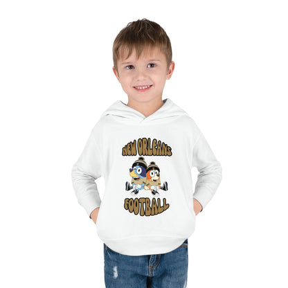 Toddler Bluey & Bingo Design Saints Football - Inspired Pullover Fleece Hoodie