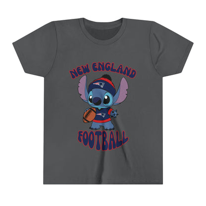 Youth Stitch Design Patriots Football - Inspired T-Shirt