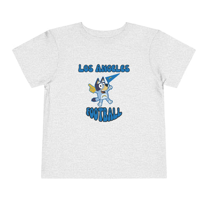 Toddler Bluey Design Las Angeles Chargers Football -Inspired T-Shirt