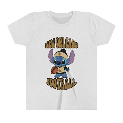 Youth Stitch Design Saints Football - Inspired T-Shirt