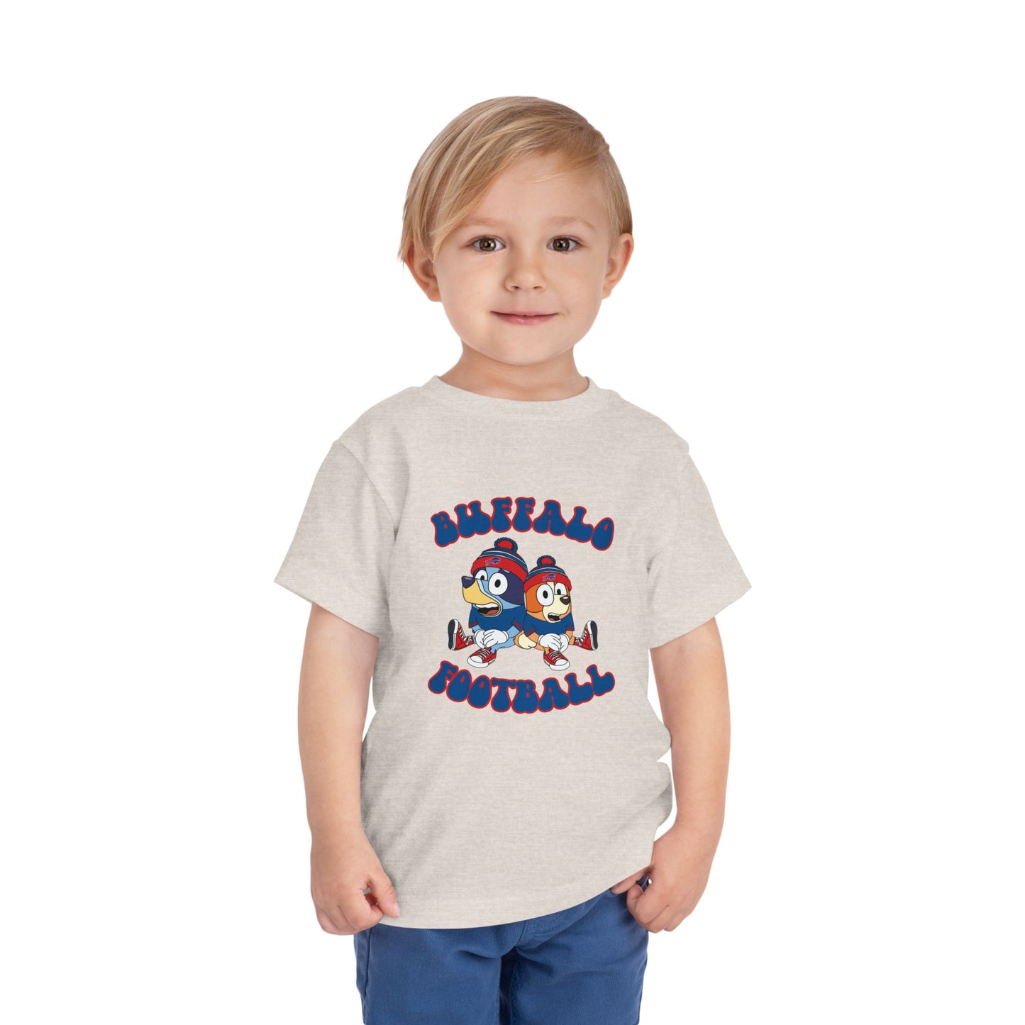 Toddler Bluey & Bingo Design Bills Football - Inspired T-Shirt