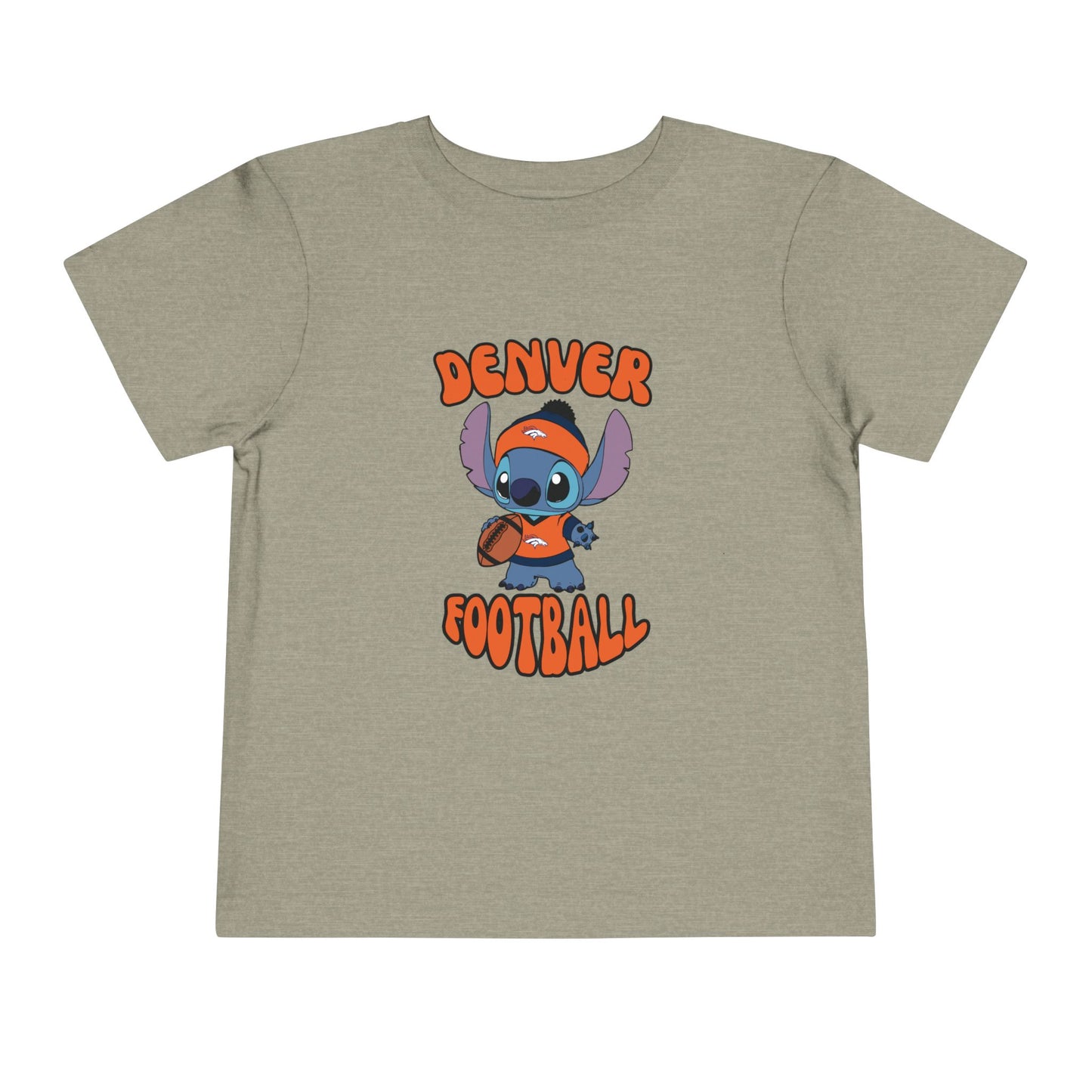 Toddler Stitch Design Broncos Football - Inspired T-Shirt