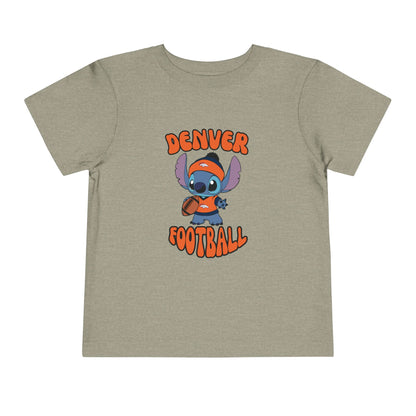 Toddler Stitch Design Broncos Football - Inspired T-Shirt