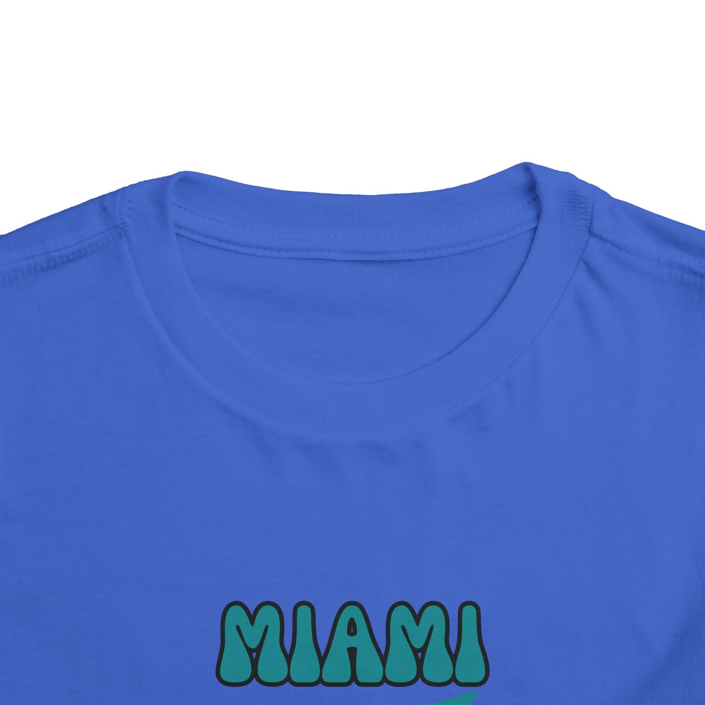 Toddler Bluey Design Miami Dolphins Football -Inspired T-Shirt