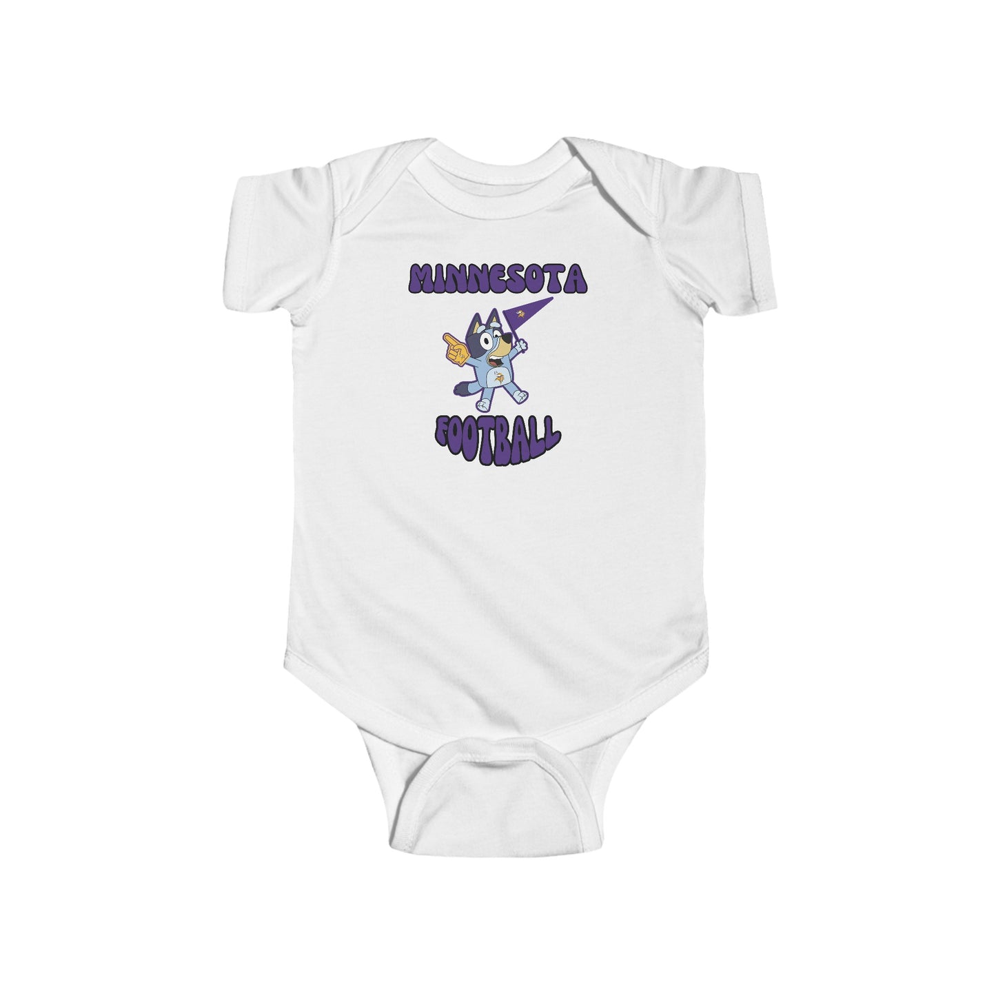 Infant Bluey Design Minnesota Football - Inspired Onesie