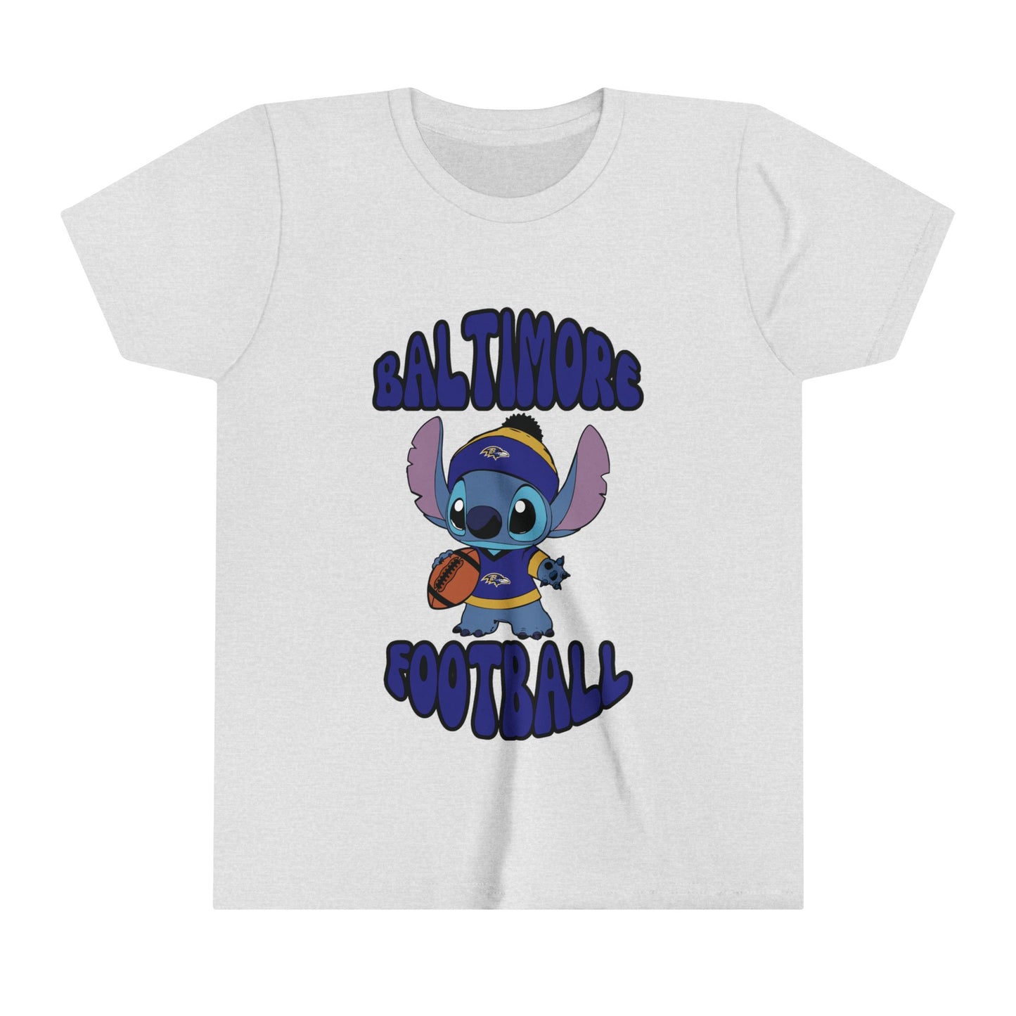 Youth Stitch Design Ravens Football - Inspired T-Shirt