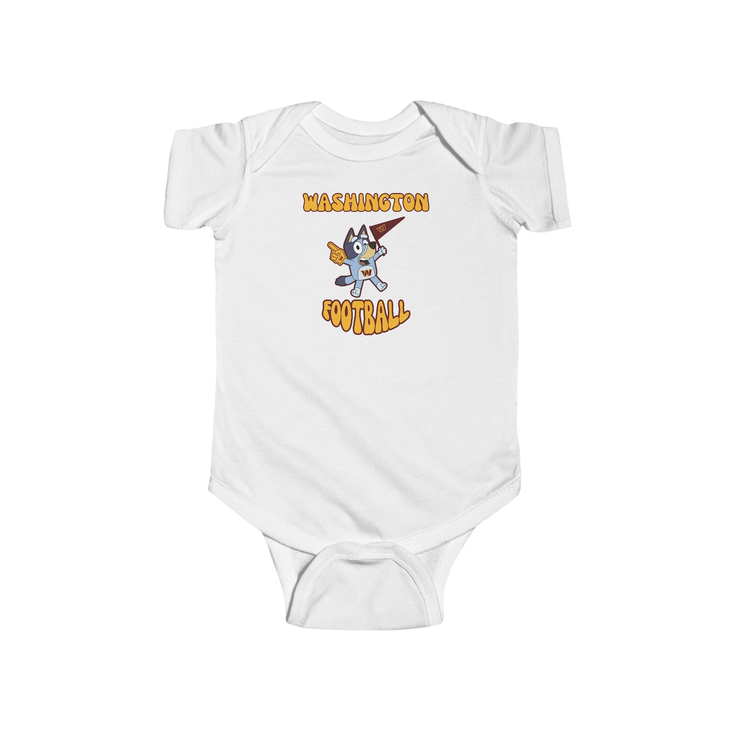 Infant Bluey Design Washington Commanders Football-Inspired Bodysuit