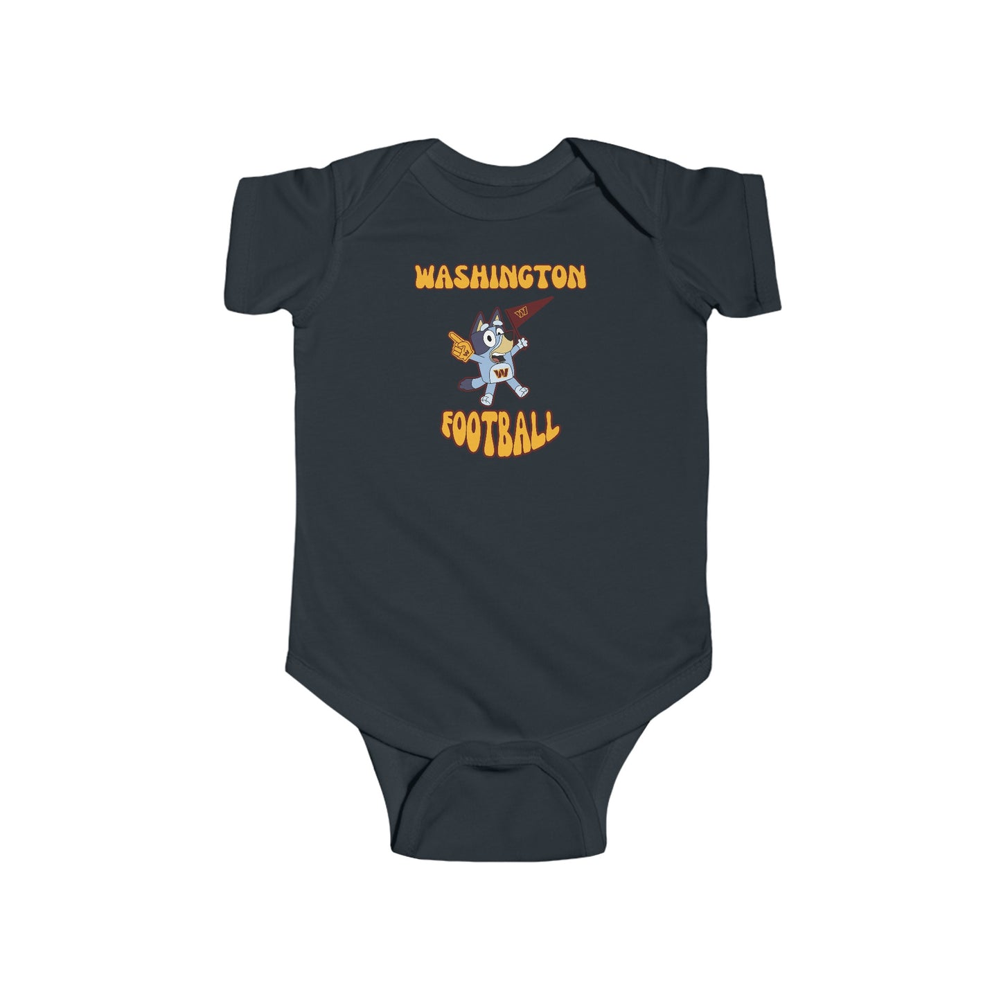 Infant Bluey Design Washington Commanders Football-Inspired Bodysuit