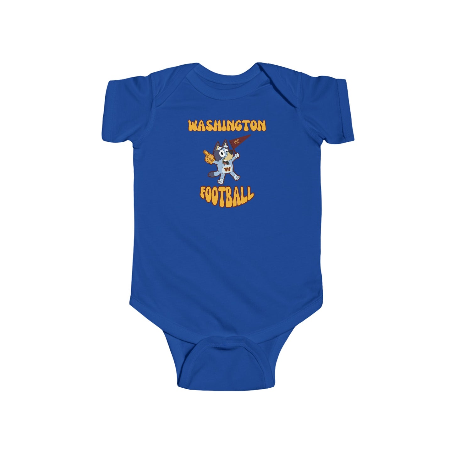 Infant Bluey Design Washington Commanders Football-Inspired Bodysuit