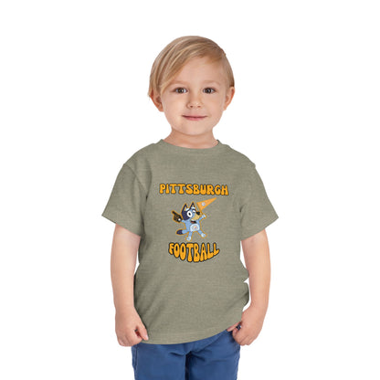 Toddler Bluey Design Pittsburgh Steelers Football -Inspired T-Shirt