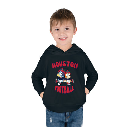 Toddler Bluey & Bingo Design Texans Football - Inspired Pullover Fleece Hoodie