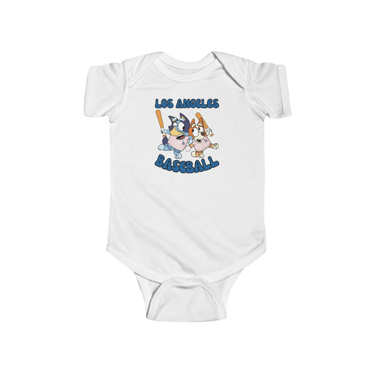 Infant Bluey Design LA Dodgers - Inspired Bodysuit