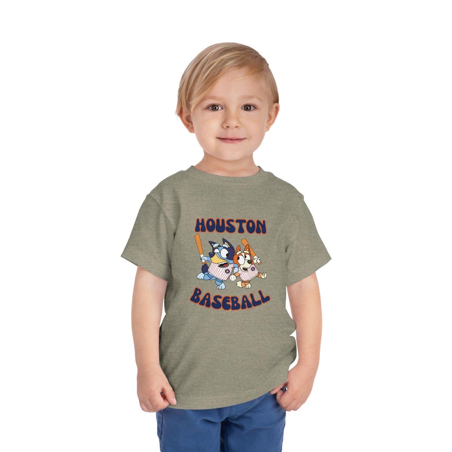 Toddler Bluey Design Houston Baseball - Inspired T-Shirt