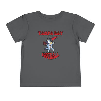 Toddler Bluey Design Tampa Bay Buccaneers Football -Inspired T-Shirt