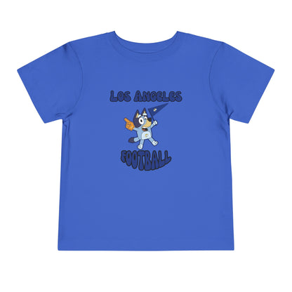 Toddler Bluey Design Las Angeles Rams Football -Inspired T-Shirt