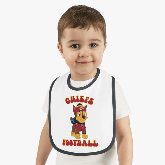 Customizable Chase Paw Patrol Pro Sport Design Baby Bib - Sport and Team Customizable