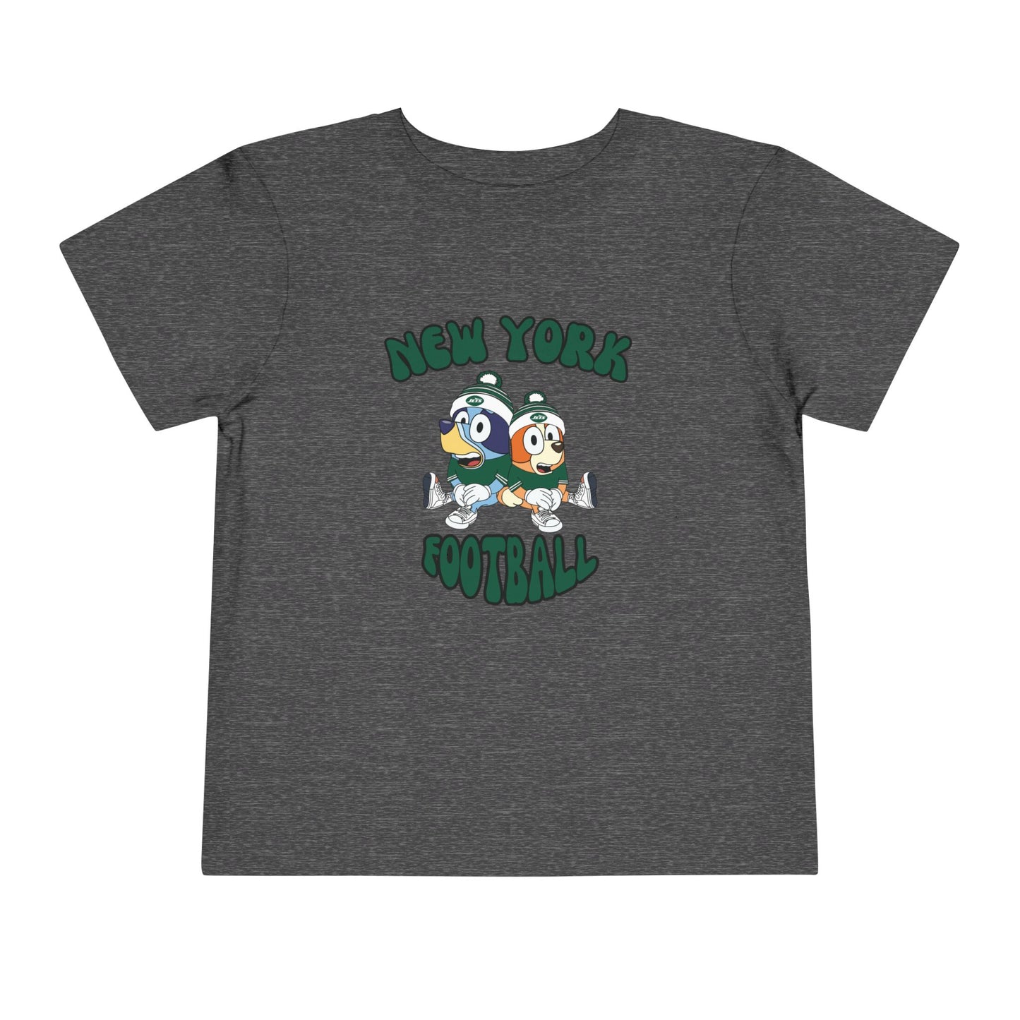 Toddler Bluey & Bingo Design New York Jets Football - Inspired T-Shirt