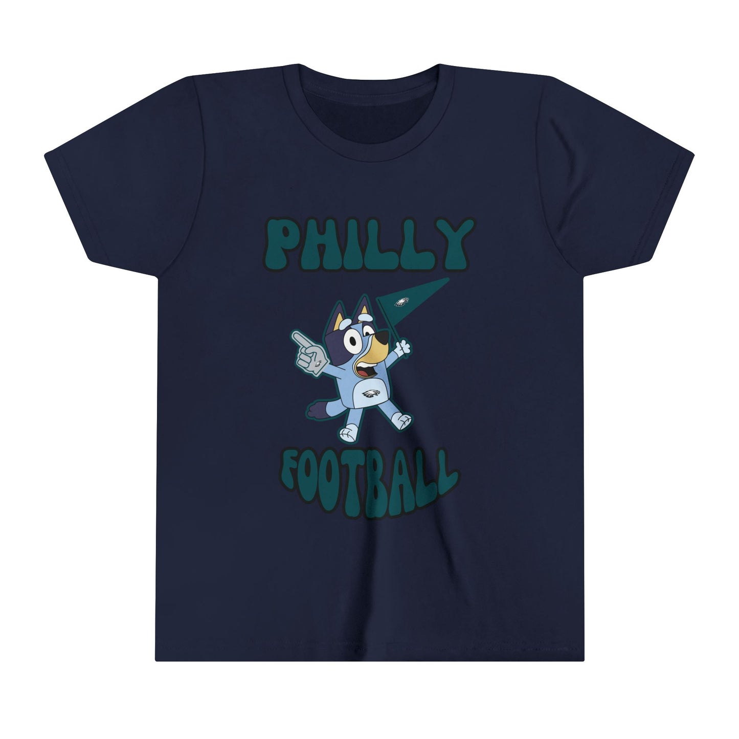 Youth Bluey Design Philadelphia Eagles Football -Inspired T-Shirt