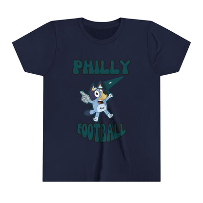 Youth Bluey Design Philadelphia Eagles Football -Inspired T-Shirt