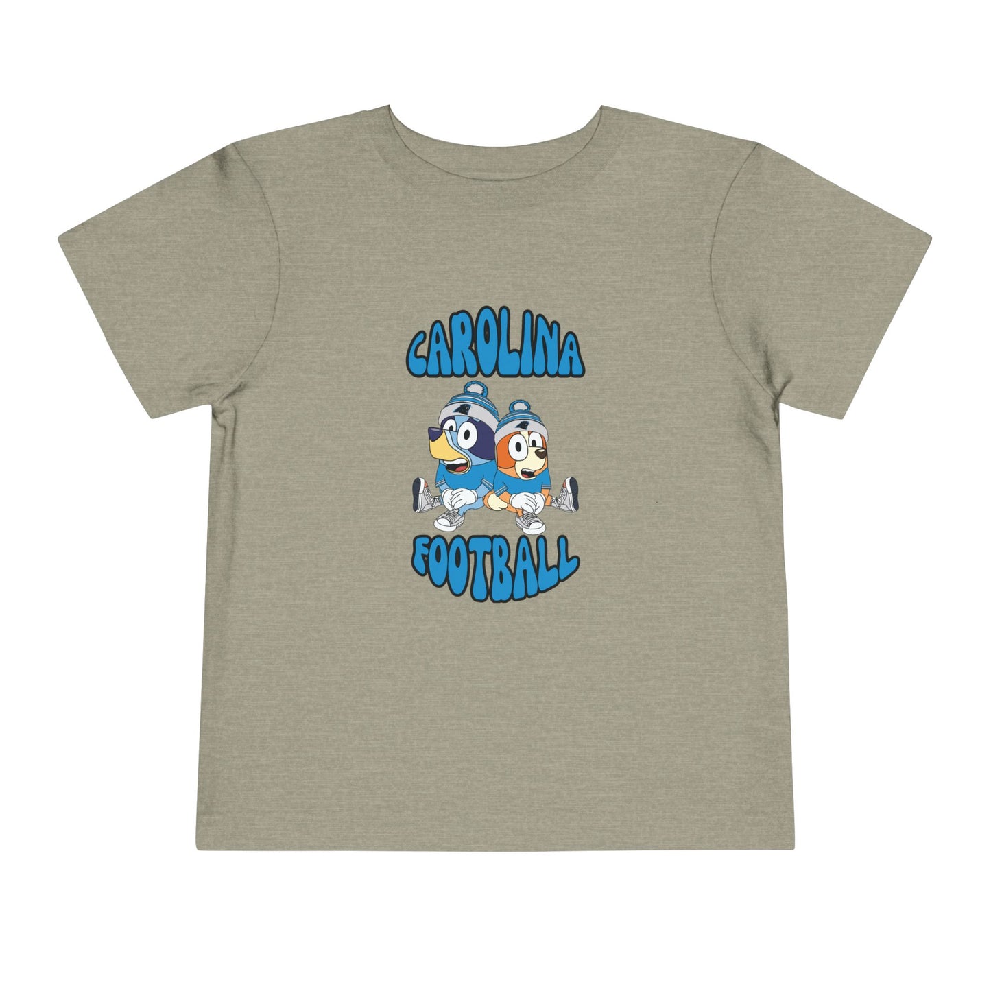 Toddler Tee - Bluey & Bingo Carolina Panthers Football T-Shirt