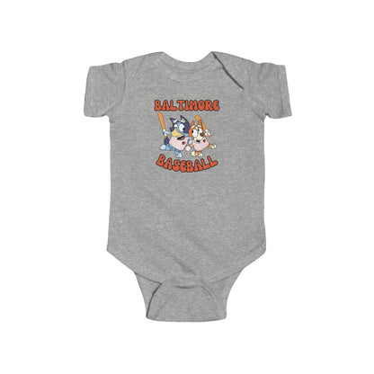 Toddler Bluey Design Baltimore Orioles - Inspired Bodysuit